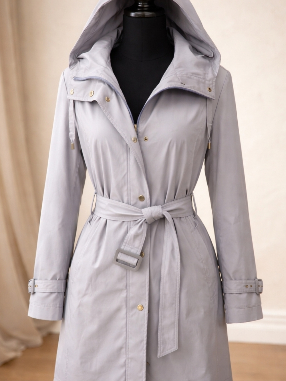 Kate Spade Lavender Hooded Trench Coat